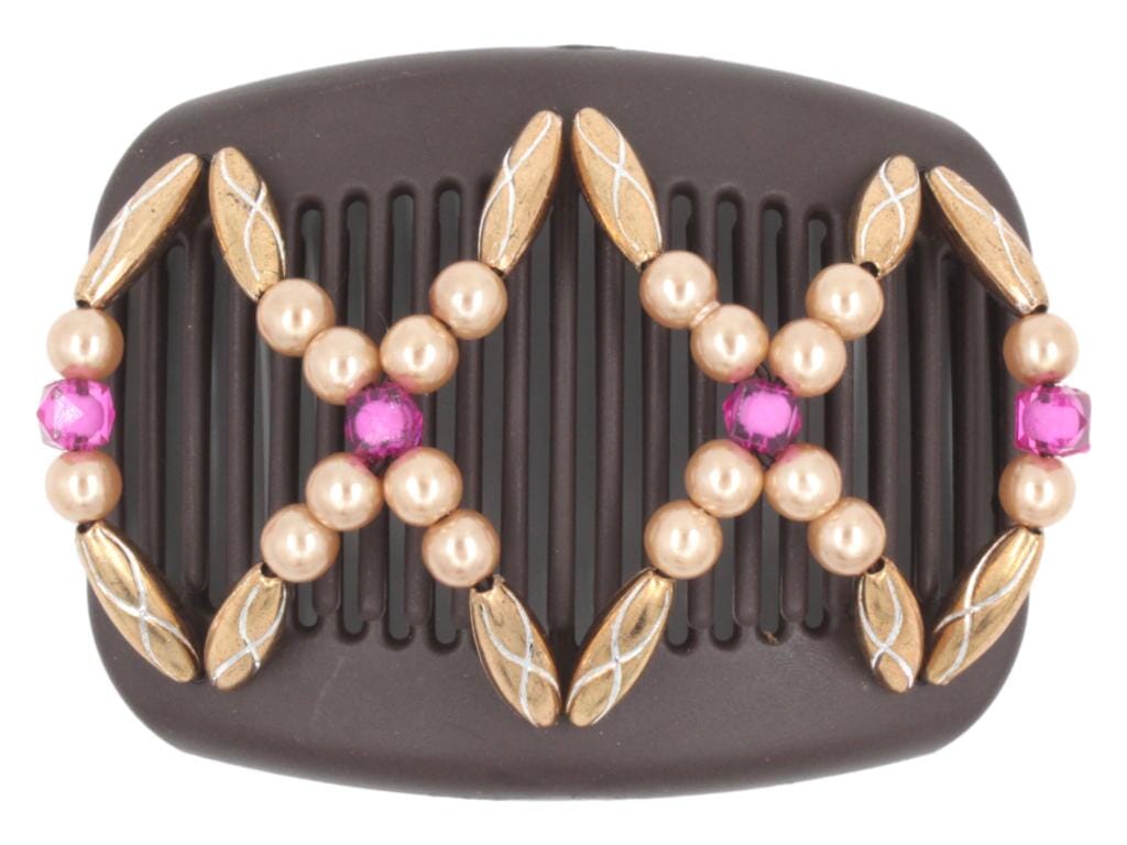 African Butterfly Hair Comb - Dalena Brown 144