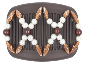 African Butterfly Hair Comb - Dalena Brown 146