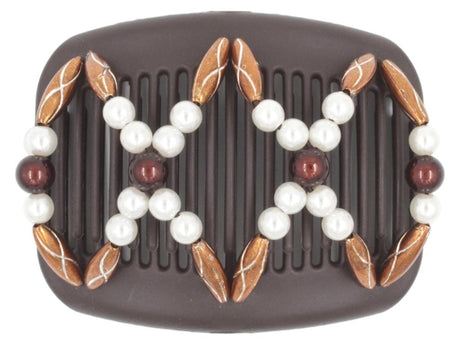 African Butterfly Hair Comb - Dalena Brown 146