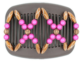 African Butterfly Hair Comb - Dalena Brown 84