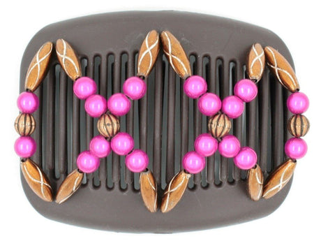 African Butterfly Hair Comb - Dalena Brown 84