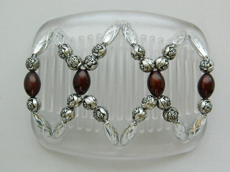 African Butterfly Hair Comb - Dalena Clear 16