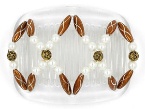 African Butterfly Hair Comb - Dalena Clear 21