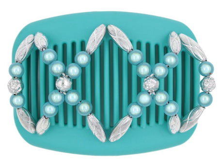 African Butterfly Hair Comb - Dalena Turquoise 01