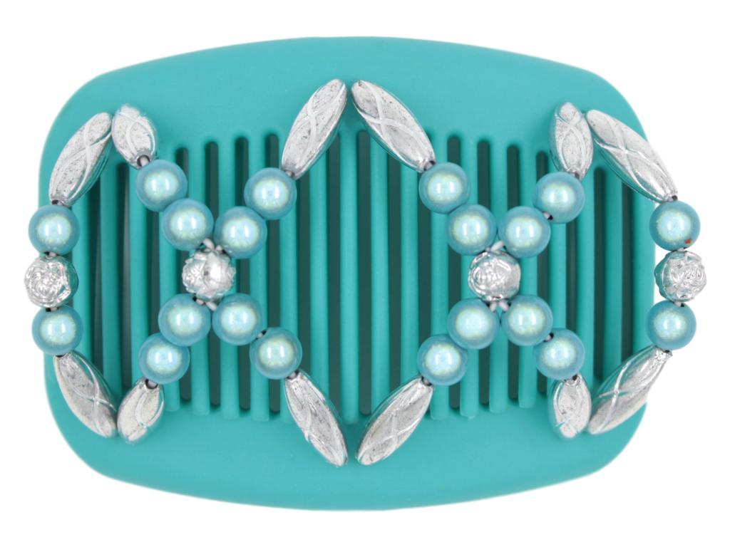 African Butterfly Hair Comb - Dalena Turquoise 01