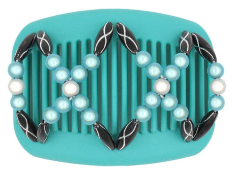 African Butterfly Hair Comb - Dalena Turquoise 08