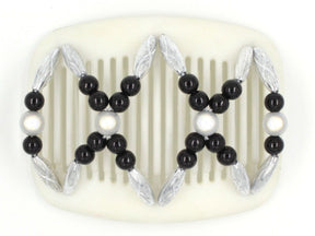 African Butterfly Hair Comb - Dalena White 05