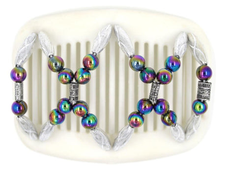 African Butterfly Hair Comb - Dalena White 08