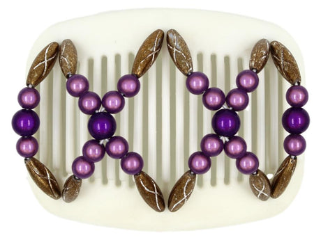 African Butterfly Hair Comb - Dalena White 09