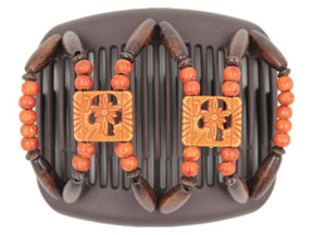 African Butterfly Hair Comb - Dupla Brown 105