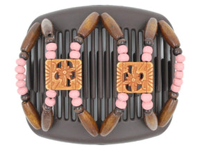African Butterfly Hair Comb - Dupla Brown 119
