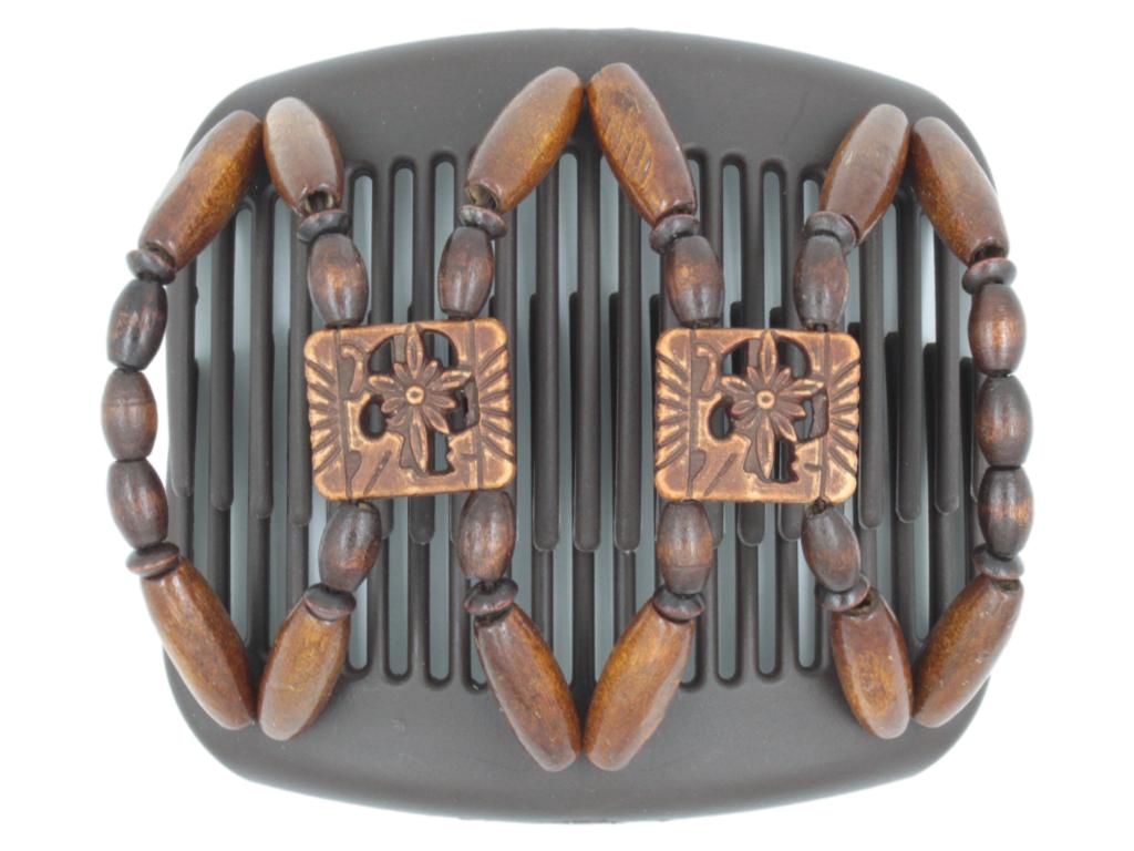 African Butterfly Hair Comb - Dupla Brown 138