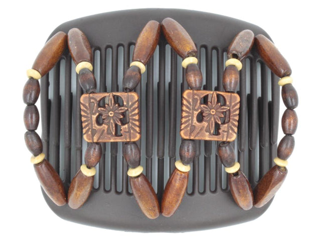 African Butterfly Hair Comb - Dupla Brown 139