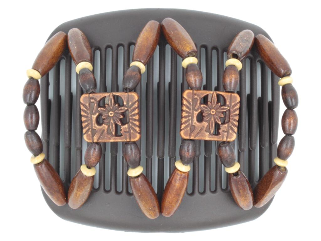 African Butterfly Hair Comb - Dupla Brown 139