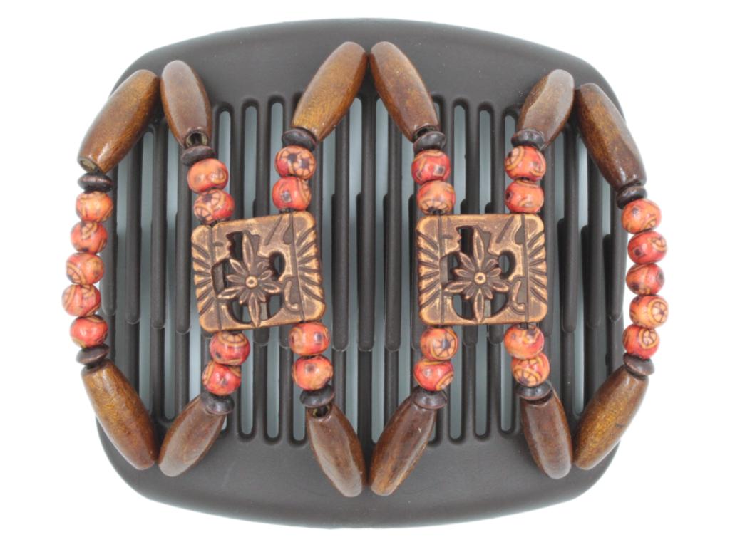 African Butterfly Hair Comb - Dupla Brown 142