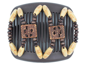 African Butterfly Hair Comb - Dupla Brown 150