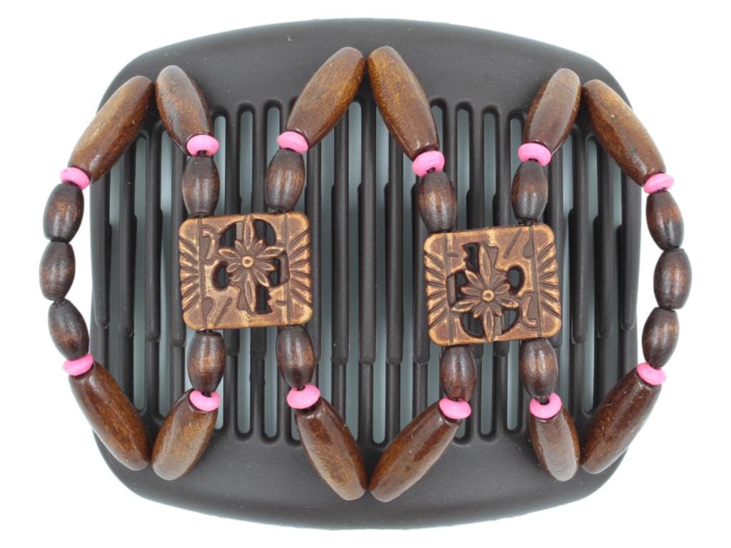 African Butterfly Hair Comb - Dupla Brown 151