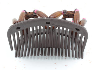 African Butterfly Hair Comb - Dupla Brown 151
