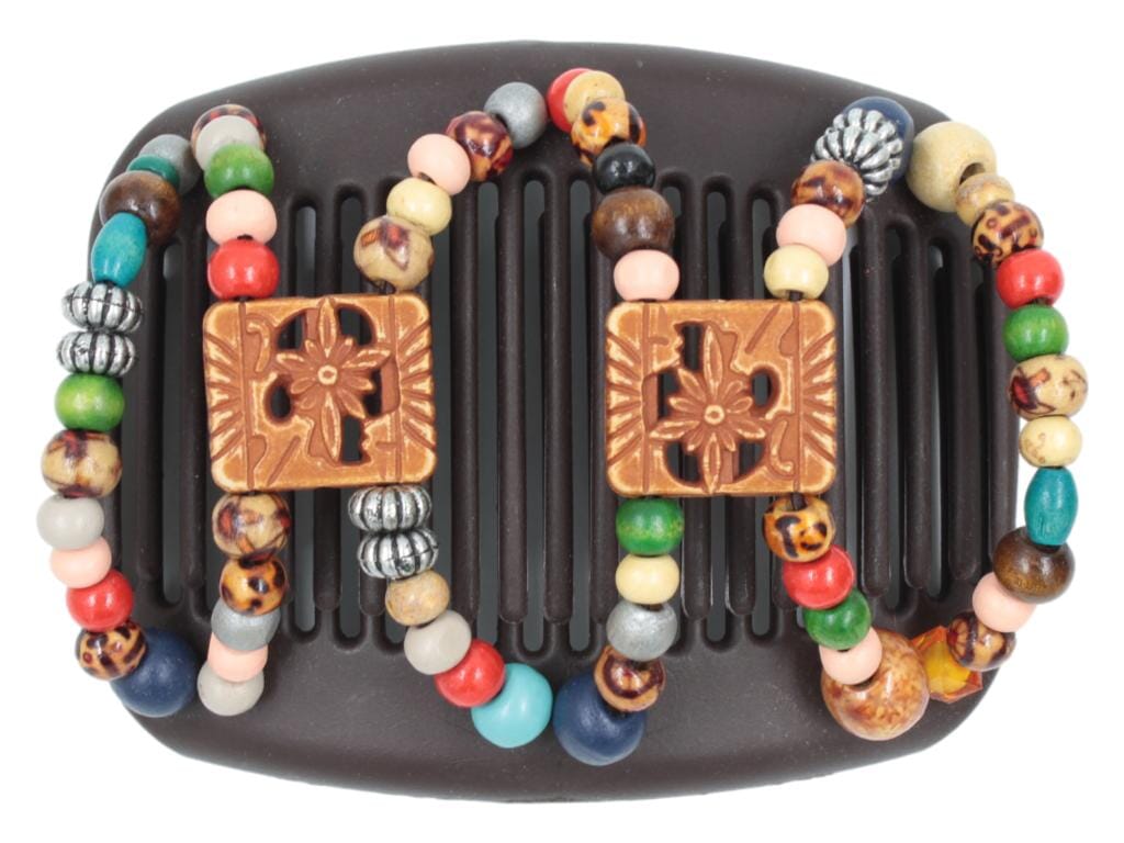 African Butterfly Hair Comb - Dupla Brown 152