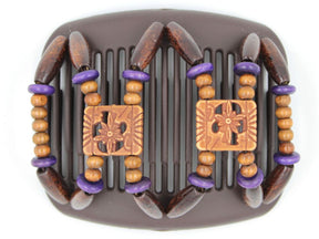African Butterfly Hair Comb - Dupla Brown 72