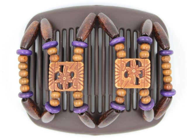 African Butterfly Hair Comb - Dupla Brown 72
