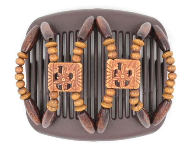 African Butterfly Hair Comb - Dupla Brown 73