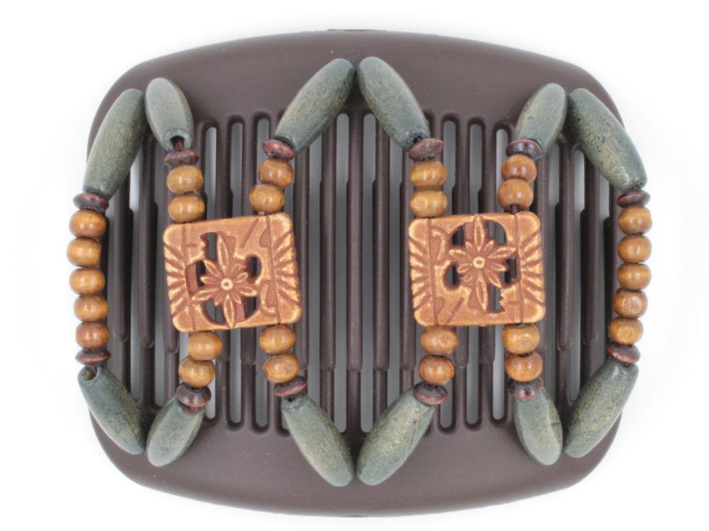 African Butterfly Hair Comb - Dupla Brown 74