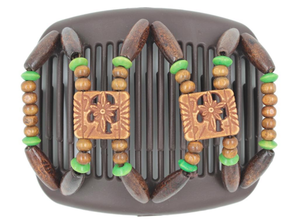 African Butterfly Hair Comb - Dupla Brown 90