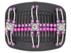 African Butterfly Hair Comb - Flowers Black 34