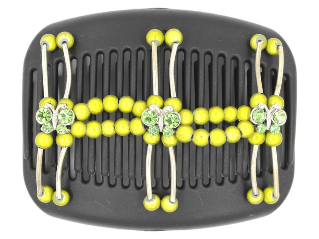 African Butterfly Hair Comb - Flowers Black 42