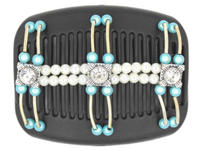 African Butterfly Hair Comb - Flowers Black 43