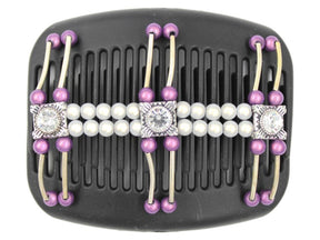 African Butterfly Hair Comb - Flowers Black 46