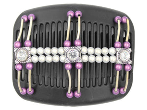 African Butterfly Hair Comb - Flowers Black 46