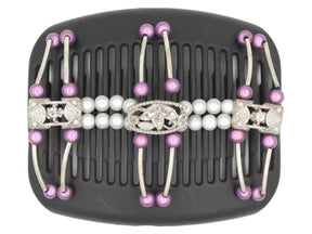 African Butterfly Hair Comb - Flowers Black 52