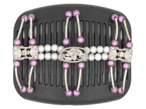 African Butterfly Hair Comb - Flowers Black 52