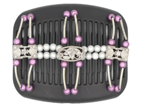 African Butterfly Hair Comb - Flowers Black 52