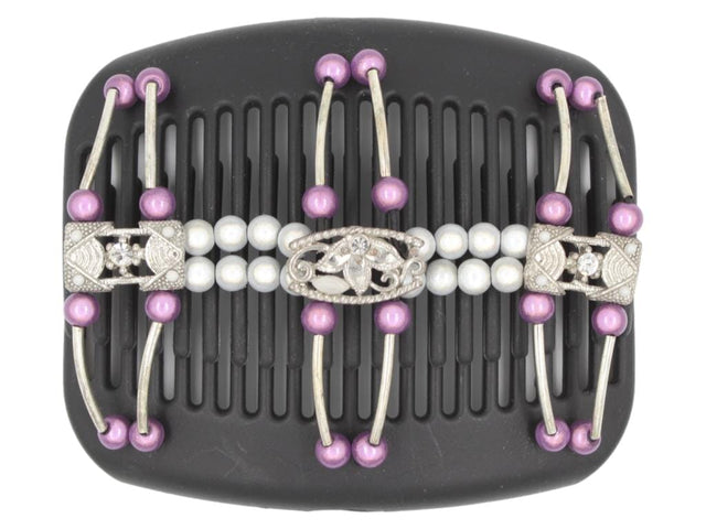 African Butterfly Hair Comb - Flowers Black 52