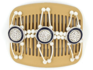 African Butterfly Hair Comb - Flowers Blonde 17