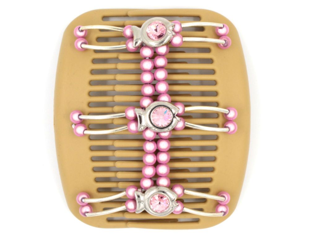 African Butterfly Hair Comb - Flowers Blonde 18