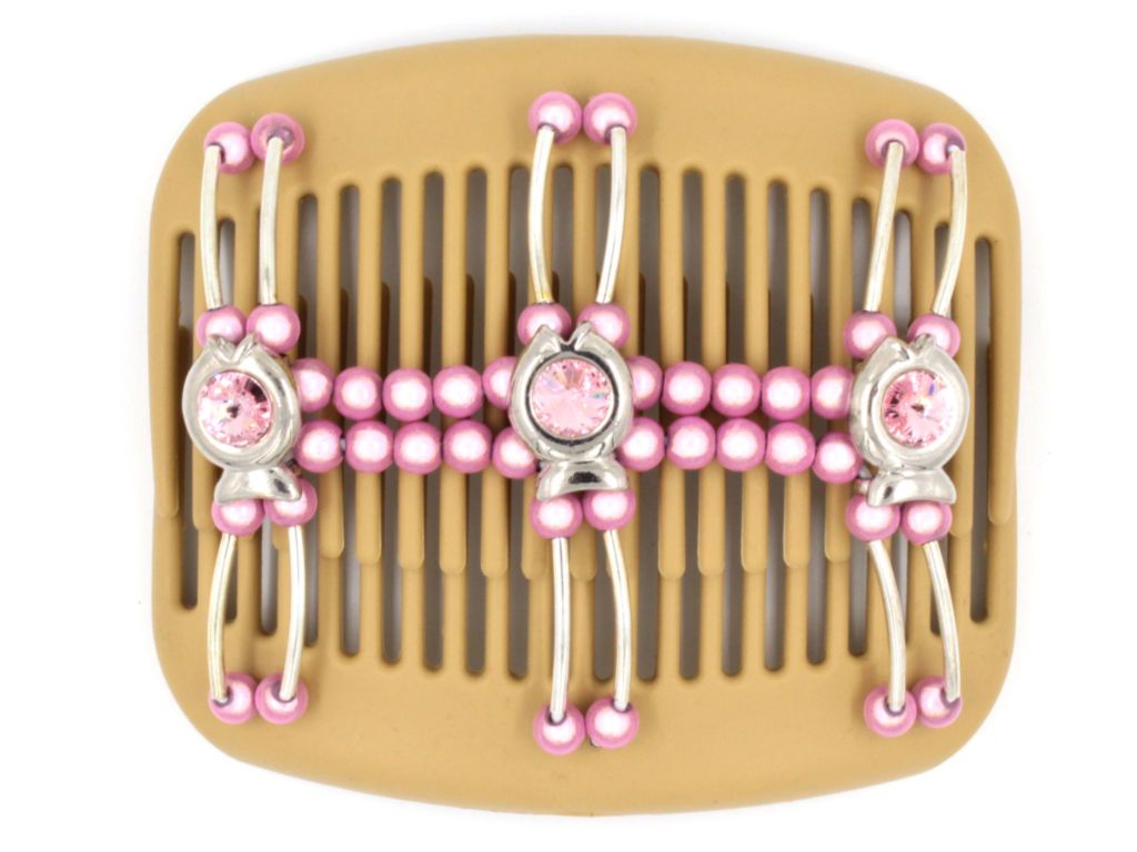 African Butterfly Hair Comb - Flowers Blonde 18