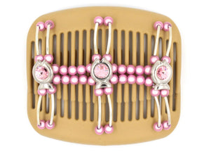 African Butterfly Hair Comb - Flowers Blonde 18