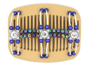 African Butterfly Hair Comb - Flowers Blonde 25