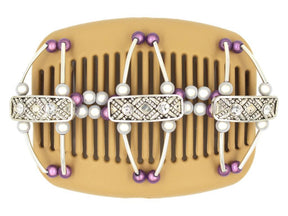 African Butterfly Hair Comb - Flowers Blonde 33