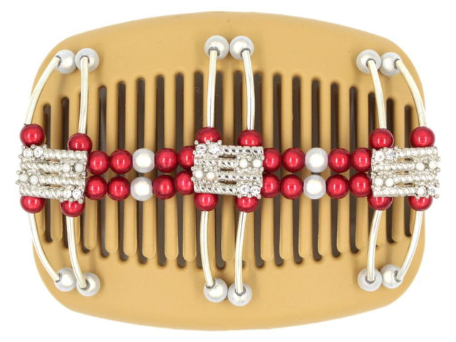 African Butterfly Hair Comb - Flowers Blonde 35