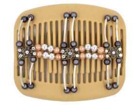 African Butterfly Hair Comb - Flowers Blonde 38