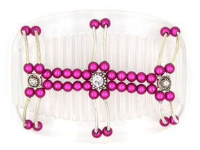 African Butterfly Hair Comb - Flowers Clear 23