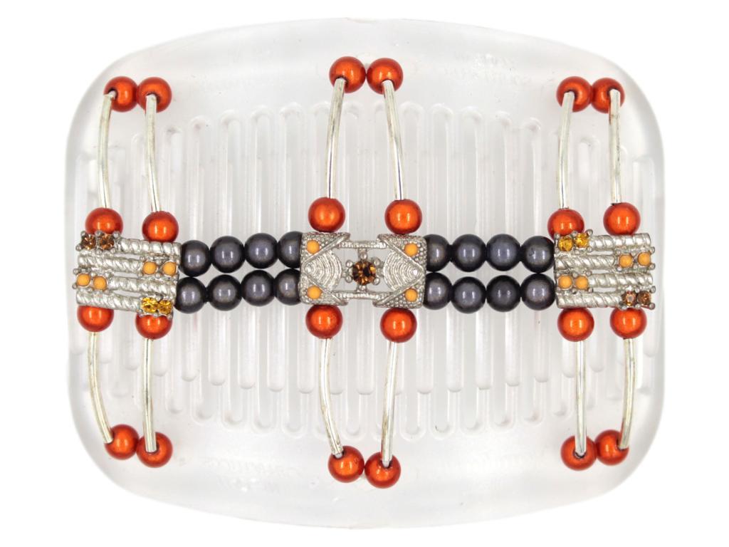 African Butterfly Hair Comb - Flowers Clear 38