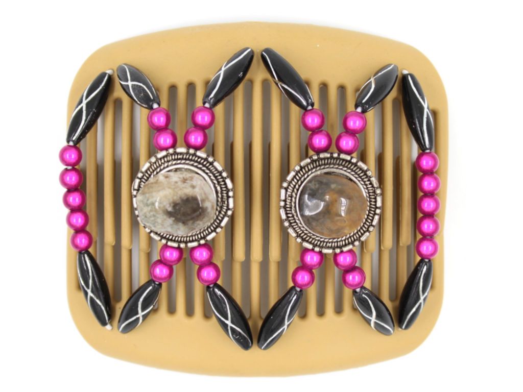 African Butterfly Hair Comb - Gemstone Blonde 09