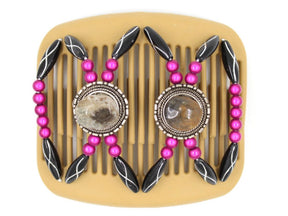 African Butterfly Hair Comb - Gemstone Blonde 09