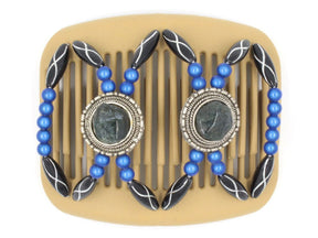 African Butterfly Hair Comb - Gemstone Blonde 13